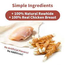 Load image into Gallery viewer, IFELLO PET Rawhide Sticks Wrapped with Real Chicken – High-Protein Long-Lasting Dog Chews – 70%+ Protein – 454g (1 lb)
