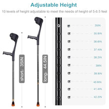 Load image into Gallery viewer, Antdvao Forearm Crutches Pair, Folding Forearm Crutches Adults Lightweight Adjustable, with Rubber Handles
