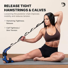 Load image into Gallery viewer, DMoose Fitness Foot &amp; Calf Stretcher with Adjustable Padded Stretching Strap for Plantar Fasciitis, Hamstring, Heel Spurs and Achilles Tendonitis Relief - Yoga Leg Stretch Strap for Flexibility

