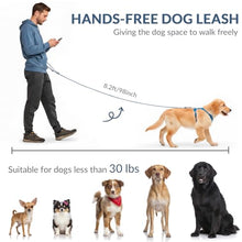 Load image into Gallery viewer, Léwind 8.2ft Hands Free Dog Leash,Versatile Waist &amp; Crossbody Lead for Medium Dogs,Waterproof &amp; Adjustable for Running Jogging Walking, 360° Swivel Metal Buckle (Blue)
