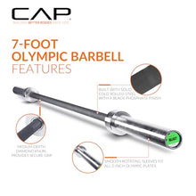 Load image into Gallery viewer, CAP Barbell THE BEAST Olympic Bar | For Weightlifting and Power Lifting, THE BEAST - Black/Chrome
