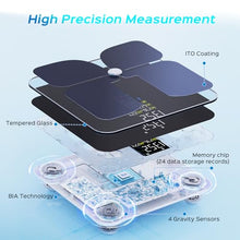 Load image into Gallery viewer, Lepulse Scale for Body Weight, Smart Digital Bathroom Weight Scale with BMI Muscle Mass 20 Body Composition Metrics,4.68"Large Display Body Fat Scales, Heart Rate, Accurate Bluetooth Weighing with App
