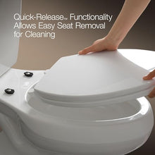 Load image into Gallery viewer, KOHLER 25875-47 Hyten® Elevated Quiet-Close™ elongated toilet seat, Almond
