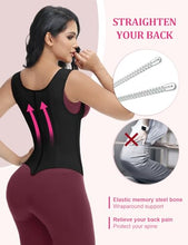 Load image into Gallery viewer, SHAPSHE Waist Trainer for Women, Tummy Control Sports Girdle, Black-short Torso- Large
