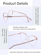 Load image into Gallery viewer, DOERAYMI Blue Light Blocking Glasses for Women - 90% Blue Ray Filter HD Lens with Durable Metal Hinges - Stylish Lightweight Computer Gaming Glasses for Eye Strain &amp; UV400
