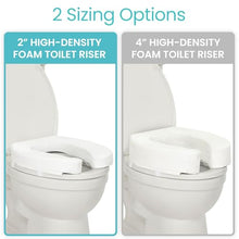 Load image into Gallery viewer, Universal Fit - Raised Toilet Seat with High-Density Foam for Elongated &amp; Standard
