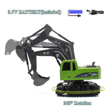 Load image into Gallery viewer, Fistone RC Semi-Trailer Truck &amp; Excavator Toy Set, 1:12 Scale with Sound and Lights, 2.4Ghz Remote Control Flatbed Truck and Excavator Toys for Boys 6-12 Years Old
