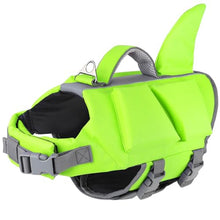 Load image into Gallery viewer, Dogcheer Dog Shark Life Jacket with Extra Foam, High Buoyancy Dog Life Vest with Rescue Handle for Swimming Boating, Reflective Adjustable Puppy Swim Vest for Small Medium Large Dogs, Green - XL
