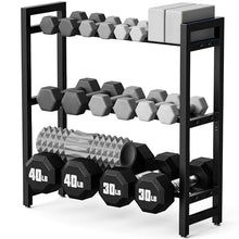 Load image into Gallery viewer, 3 Tier Adjustable Dumbbell Rack - Heavy-Duty 450LB Capacity Weight Storage Stand for Dumbbells (Rack Only)
