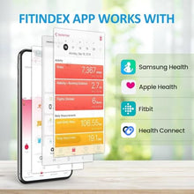 Load image into Gallery viewer, FITINDEX Scale with BMI, Body Fat, Muscle Mass, Smart Scale for Body Weight, Bluetooth, Digital, Sync with App, User Health Equipment
