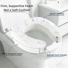 Load image into Gallery viewer, XYRONICA Toilet Seat Riser Cushion, 2 Inch Soft Padded Toilet Seat Cushion for Seniors, Plush Top with Easy-Clean Leather Cover, Adds Comfort and Height for Low Toilets, Mobility Support
