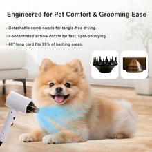 Load image into Gallery viewer, Portable Dog Hair Dryer Brush – 2-in-1 Warm Air Blower &amp; Slicker Brush for Cats &amp; Small Dogs – Adjustable Heat, Overheat Protection – Lightweight Grooming Tool for Home &amp; Travel
