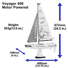 Load image into Gallery viewer, PLAYSTEAM Voyager 400 2.4GHz RC Motor Powered Sailboat in Blue - 26" Tall
