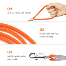 Load image into Gallery viewer, 5FT Nylon Waterproof Dog Leash, Durable Strong Odor-Proof Dog Leashes with Zinc Alloy Clip, Walking, Beach, Yard, Swimming, Training Leash for Small, Medium &amp; Large Dogs Red
