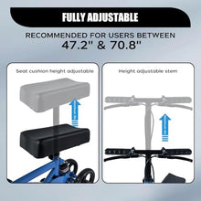 Load image into Gallery viewer, LCJ Knee Scooter Knee Walker Leg Scooter for Adults for Foot Surgery Lightweight Knee Roller Broken Foot Scooter for Adult with Braking System Blue
