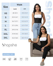 Load image into Gallery viewer, SHAPSHE Waist Trainer for Women Tummy Control Workout Waist Cincher Corset- Black XXL
