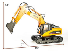 Load image into Gallery viewer, 21CH Alloy RC Track Excavator 1/14, Steam Crawler Metal Bucket Construction Vehicle Model, Smoke Sound Lights
