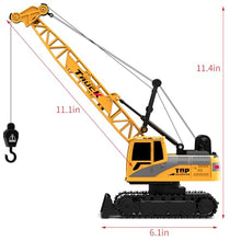 Load image into Gallery viewer, Dwi Dowellin Remote Control Crawler Crane for Boys,11-Channel 2.4GHz RC Construction Crane Toy for Kids Age 3 4-7 8 9 10 Year Old
