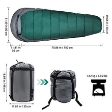 Load image into Gallery viewer, FENOKD Portable Lightweight Camping Sleeping Bag for Adults &amp; Youth Sleeping Bags Compact Ultralight Backpacking with Compression Bag for Hiking Fishing Outdoors，
