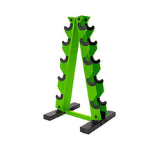 Load image into Gallery viewer, CAP A-Frame Dumbbell Hand Weight Vertical Storage Rack - Green
