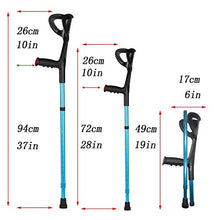 Load image into Gallery viewer, Lightweight Foldable Forearm Crutch, Aluminum Walking Stick,Height Adjustable
