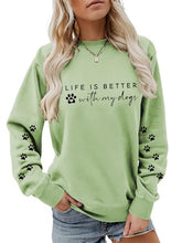 Load image into Gallery viewer, Sorry I'm Late I Saw A Dog Sweatshirt Women Funny Dog Lover Shirt Casual Crew Neck Long Sleeve Pullovers Lightweight
