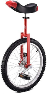 20" Adult Unicycle with Ergonomic Saddle, Adjustable Height, Manganese Steel Frame, Max Load 150kg for Acrobatics & Balance