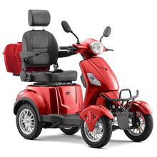 Load image into Gallery viewer, Super Large Electric 4 Wheel Mobility Scooters, Heavy Duty 800W Wheelchair Device, 25 Miles Long Range, All Terrain Mobility Scooter，Speed Adjust, Remote Key,Receive Ready to Ride (Red)
