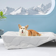 Load image into Gallery viewer, MIXJOY Cooling Blanket for Large Dogs Breathable, Dual-Sided Q-MAX>0.5, Lightweight Pet Cooling Throw Blanket Summer for Sofa &amp; Elevated Dog Bed, Washable Soft Cat Cold Mat Durable, Pearl Grey, 40x50

