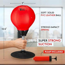 Load image into Gallery viewer, Tech Tools Stress Buster Desktop Punching Bag - Suctions to Your Desk, Heavy Duty Stress Relief Ball, Funny Office Gifts for Boss or Coworker Men and Women
