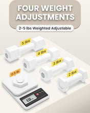 Load image into Gallery viewer, Adjustable Dumbbells Set, 4 in 1 Hand Weights Set for Women Men 10 LB Dumbbell Pair Each 2lbs 3lbs 4lbs 5lbs Weights Dumbbells Set with TPU Soft Rubber Handle for Home Gym Exercise Fitness - White
