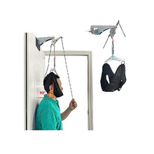 Load image into Gallery viewer, Neck Stretcher Cervical Traction Device for Pain Relief – Over The Door Neck Hammock for Home Use, Spine Decompression Harness Sling, Hanging Stretcher with Cervical Stabilizer &amp; Tension Relief
