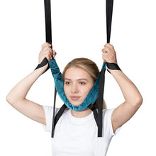 Load image into Gallery viewer, Cervical Neck Traction Device for Horizontal Bar Home Use, Portable Adjustable Neck Stretcher Traction Harness with Hook for Decompression, Chin Comfortable, 330 lbs Support
