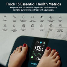 Load image into Gallery viewer, Wyze Smart Scale Ultra Smart Scale with 4.3" Color Display - Digital Scale for Body Weight BMI Muscle Mass, Heart Rate Monitor, Wi-Fi &amp; Bluetooth Weight Scale with Baby/Pet/Luggage Mode, 400lbs, Black
