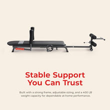 Load image into Gallery viewer, Sunny Health &amp; Fitness No-Hang Inversion Decompression Table for Back Pain Relief, Adjustable Stretch Table, 400 LB Capacity
