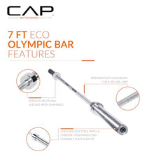 Load image into Gallery viewer, CAP Barbell 370 lb Elite Olympic Weight Set with 7ft Chrome Barbell &amp; Black Bumper Plates

