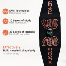 Load image into Gallery viewer, Abs Stimulator Muscle Toner – Ab Toning Belt for Men and Women, Abdomen &amp; Back Trainer for Home Gym Office Workout
