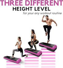 Load image into Gallery viewer, Yes4All Adjustable Workout Aerobic Exercise Step Platform  - Pink Black
