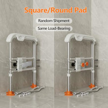 Load image into Gallery viewer, Emergency Alert Toilet Safety Rails for Seniors (665lbs), Adjustable LED Toilet Frame with Call Bell &amp; Handles for Elderly, Foldable Handicap Toilet Aid Support for Most Toilets, Stand Up Assist
