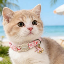 Load image into Gallery viewer, ARING PET 2 Pack Cat Collar, Breakaway Kitten Small Cute Pink Floral Bow Collars with Bells for Girl Female Cats
