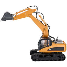 Load image into Gallery viewer, VEVOR Remote Control Excavator Toy 15 Channel 3 in 1 Remote Control Digger with Metal Shovel 1:14 Scale RC Excavator with Light &amp; Sound Full Functional Construction Vehicles for Kids 2 Batteries
