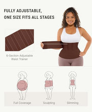 Load image into Gallery viewer, FeelinGirl Waist Trainer for Women Bandage Wrap Trimmer Belt Long Torso Tummy Wraps
