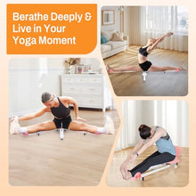 Load image into Gallery viewer, OLenyer Leg Stretcher Pink - Split Machine for Leg Stretching (New Model with Backrest and Phone Holder), Flexibility Stretching Equipment - ,Yoga, Ballet, Dance, Martial Arts
