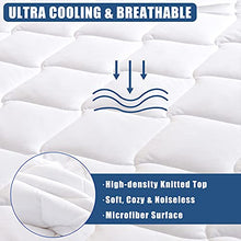 Load image into Gallery viewer, Twin Size Quilted Fitted Mattress Pad, Waterproof Breathable Cooling Mattress Protector, Stretches up to 21 Inches Deep Pocket Hollow Cotton Alternative Filling Noiseless Mattress Cover
