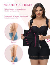 Load image into Gallery viewer, SHAPSHE Waist Trainer for Women, Tummy Control Sports Girdle, Black-Hook Strap XS
