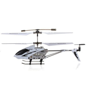 S107G 3 Channel RC Helicopter with Gyro, White and silver
