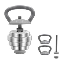 Load image into Gallery viewer, PHOEROS Adjustable Kettlebell Handles max load 44lbs compatiable with PHOEROS 44/66/88 LBS weights set, DUMBBELL PLATES THAT HAVE AN INNER DIAMETER FROM 0.98-1.56 INCHES. Max load 44lbs .(not includes Plates )
