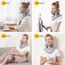 Load image into Gallery viewer, RISURRY Cervical Neck Traction Device Fast Air Pump Neck Brace, Adjustable Inflatable Neck Stretcher with 3 Power Tractions Pain Relief Neck Decompression Tension Relief
