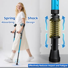 Load image into Gallery viewer, FUSHIDE Forearm Crutches for Adults, Lightweight Elbow Crutches, 10-Level Adjustable Height, 1Pair
