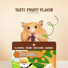 Load image into Gallery viewer, DOC EDDIE'S Vitamin C Bites Soft &amp; Chewy Treats for Hamster, Rabbit, Chinchilla, Bunny, Gerbil, Mouse, Rat, Hedgehog, Squirrel, &amp; Guinea Pig Friendly - Made w/Real Fruit &amp; Organic, New &amp; Tastier
